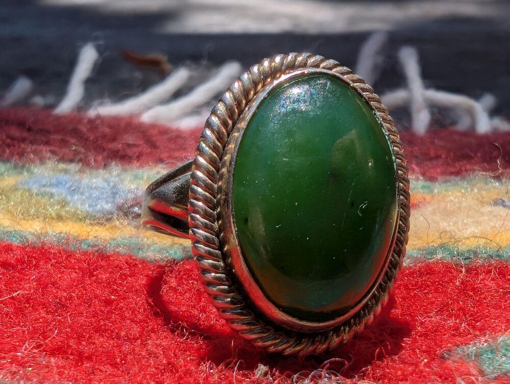 Vintage Jade Statement Ring From Pacific Jewelry Co